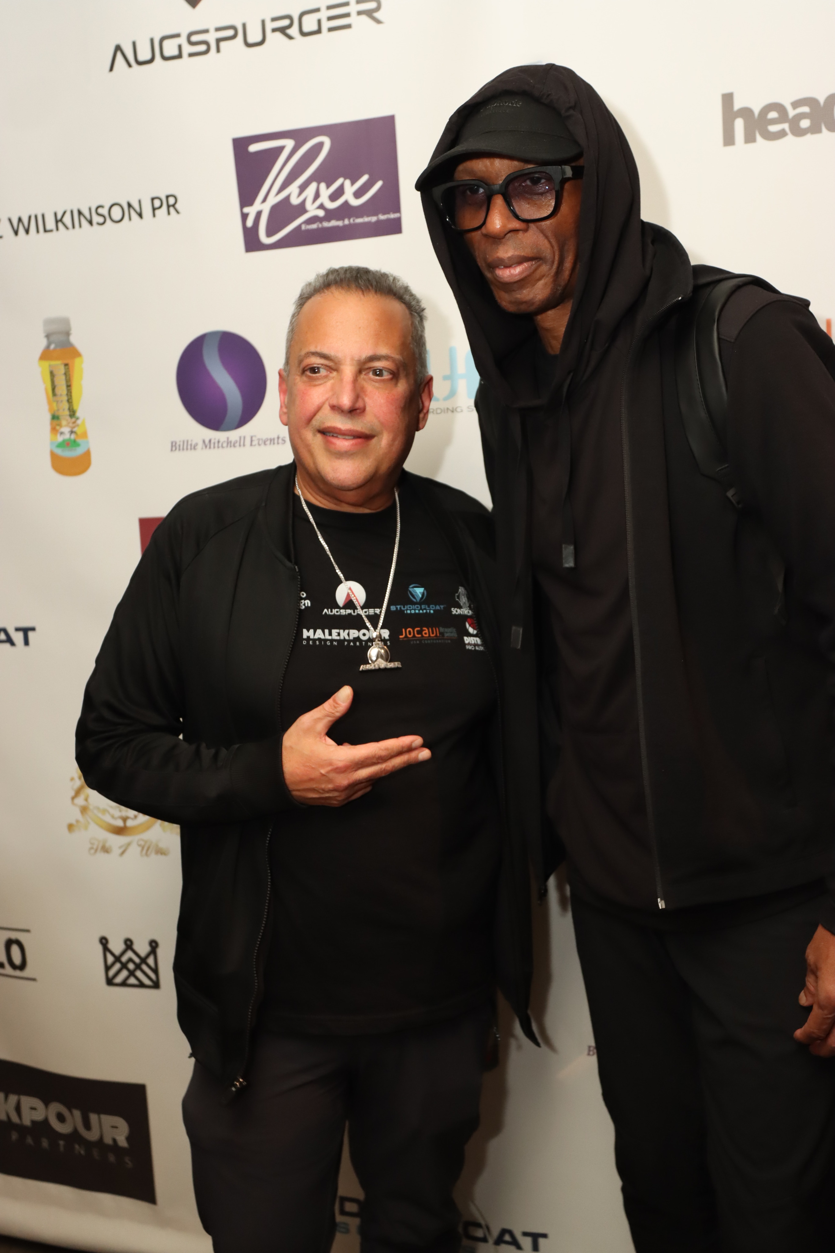 Augspurger® Monitors' Dave Malekpour with Public Enemy founder Hank Shocklee