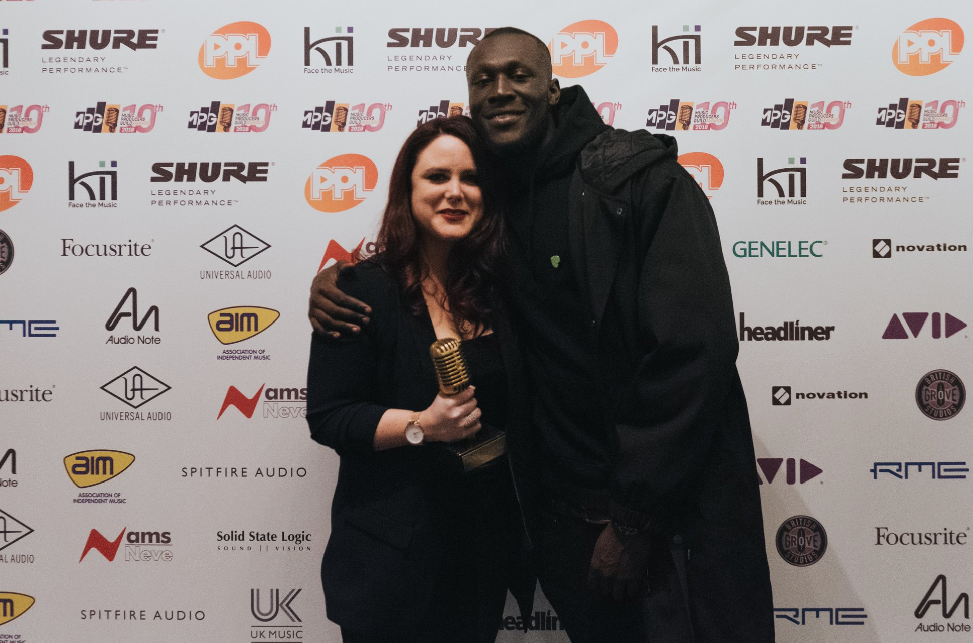 Stormzy drops by to present Manon Grandjean with her MPG Award.